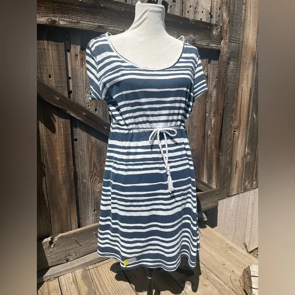 blue and white dress h and m Marcia Jersey Shirt Dress-Bright Blue, Painted Dot main image 1